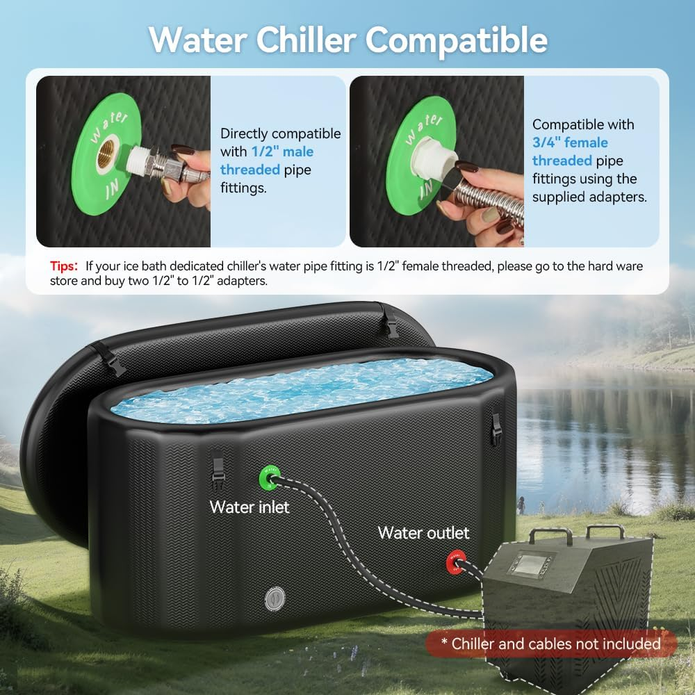 Upgrade XL Ice Bath Tub – Portable Cold Plunge for Athletes