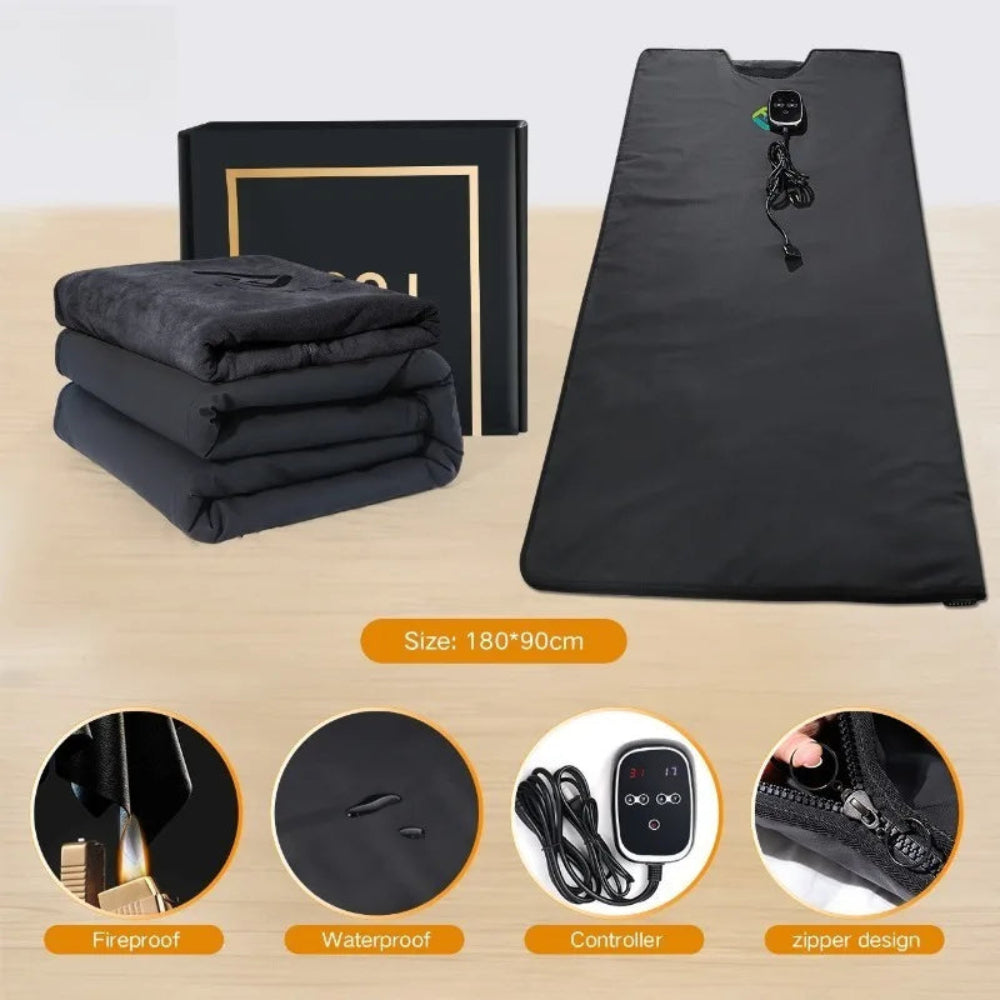 Waterproof Portable Household Zone 1 Electric Sauna Blanket with Zipper