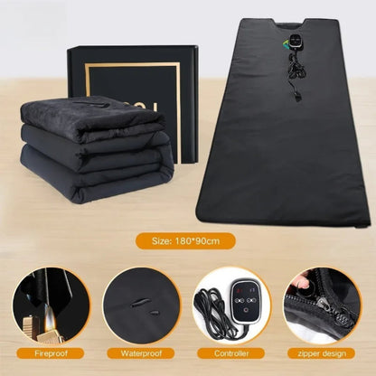 Waterproof Portable Household Zone 1 Electric Sauna Blanket with Zipper