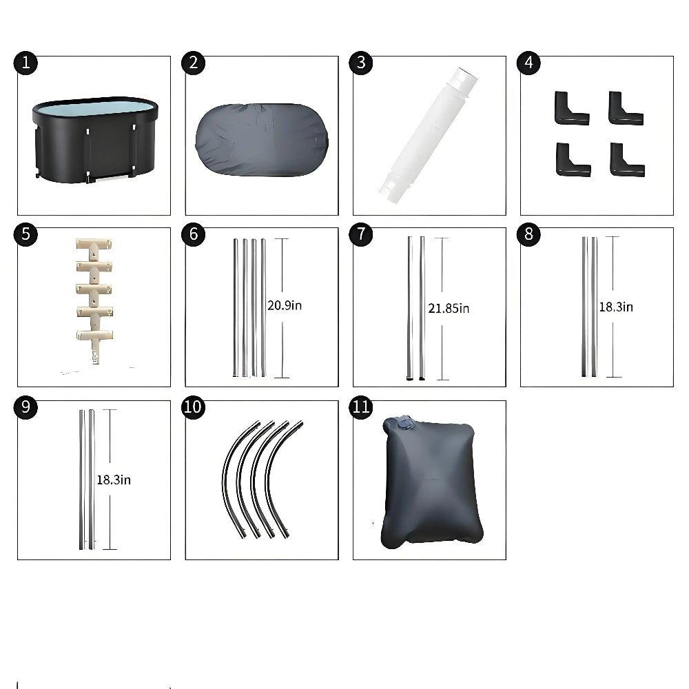 Ice Bath Tub for Athletes Multiple Layered Portable Outdoor Cold Plunge Tub for Recovery,Cold Plunge for Family-Foldable